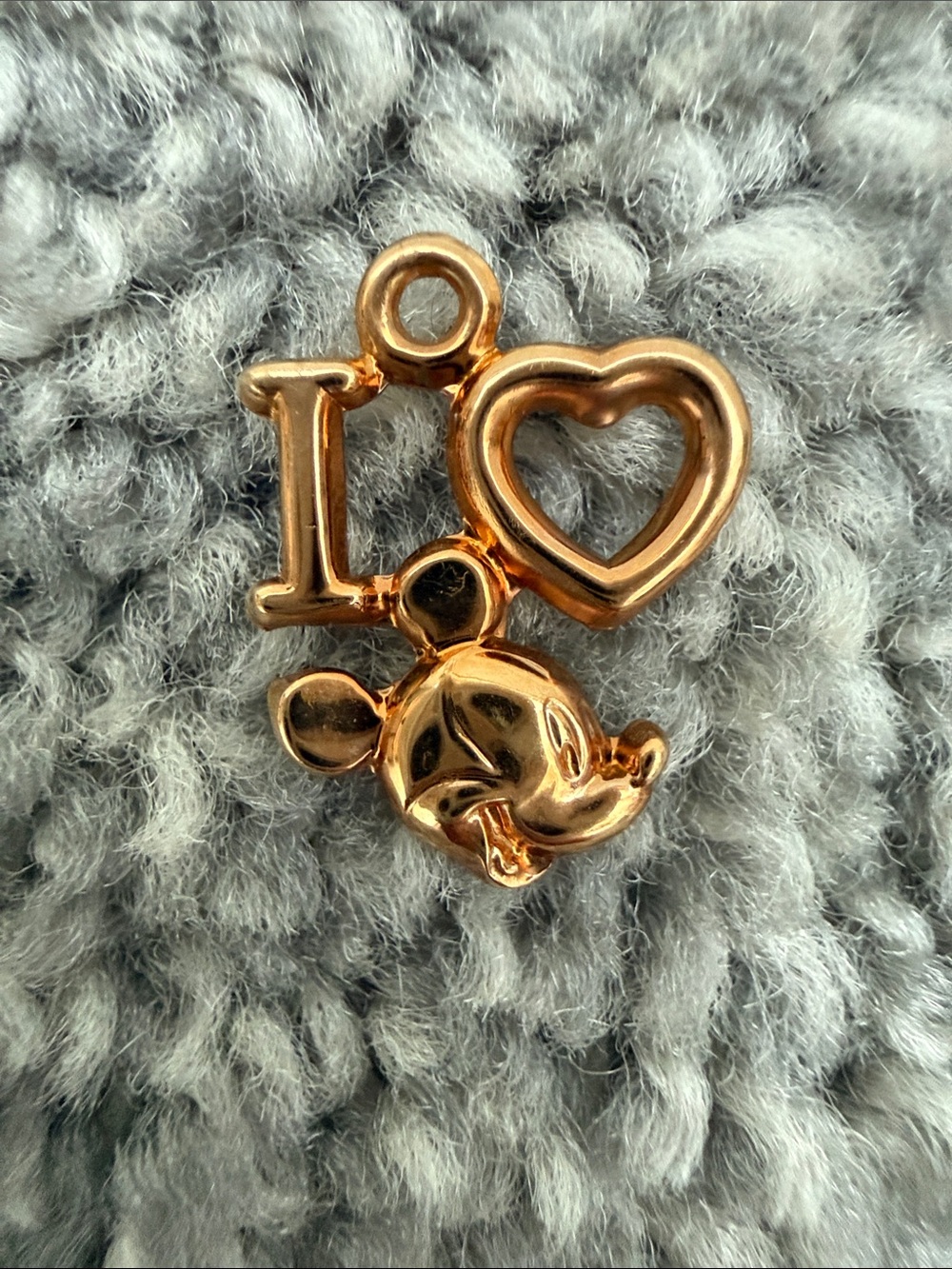 Vintage Van Dell 'I Love Mickey Mouse' Disney Charm Pendant
